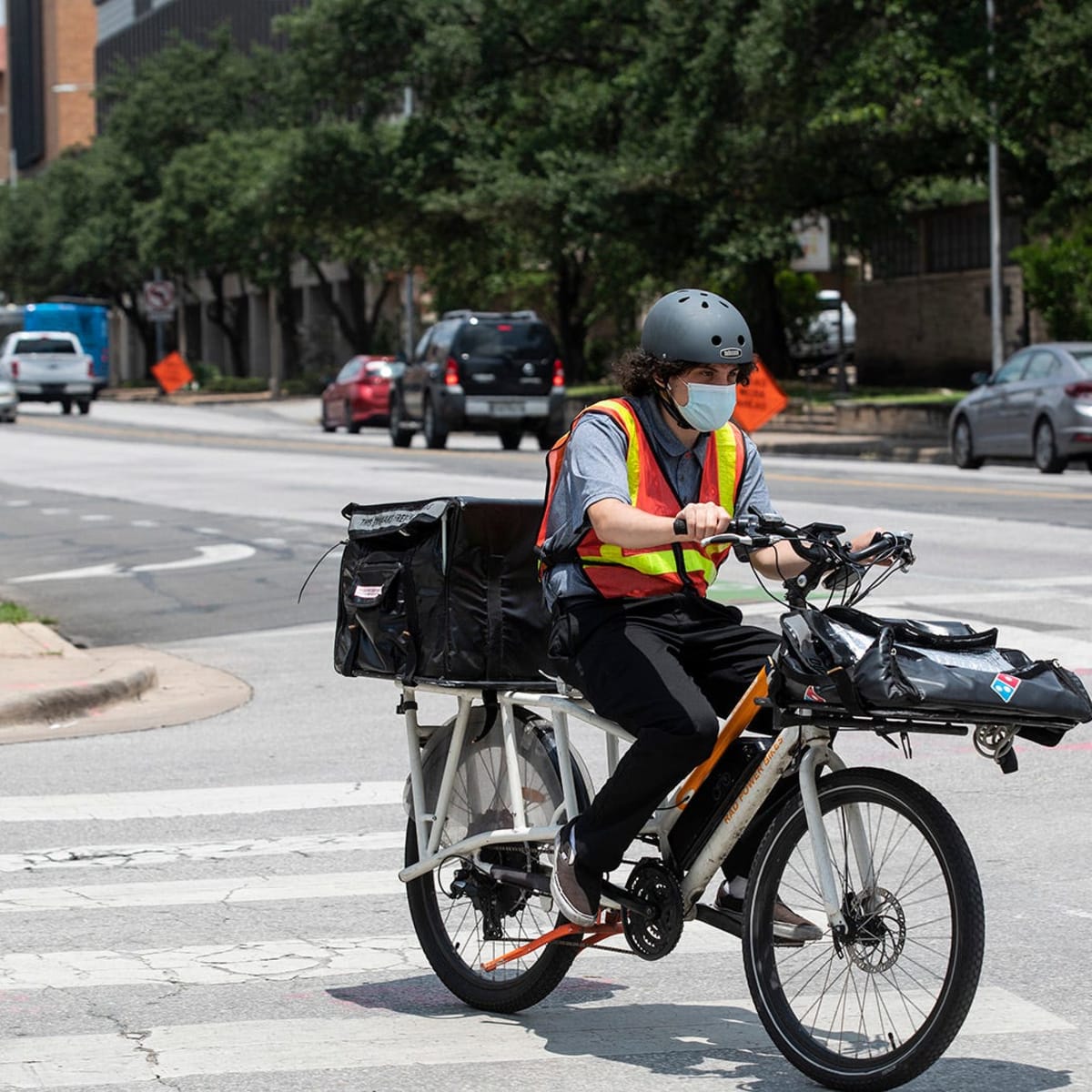 Postmates bike courier on sale