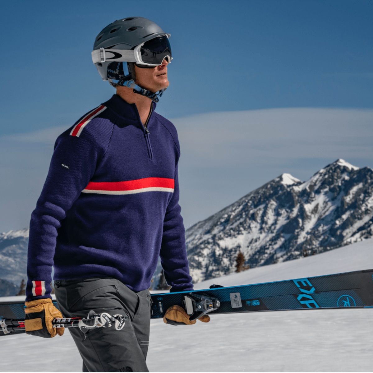 Mens ski pullover clearance