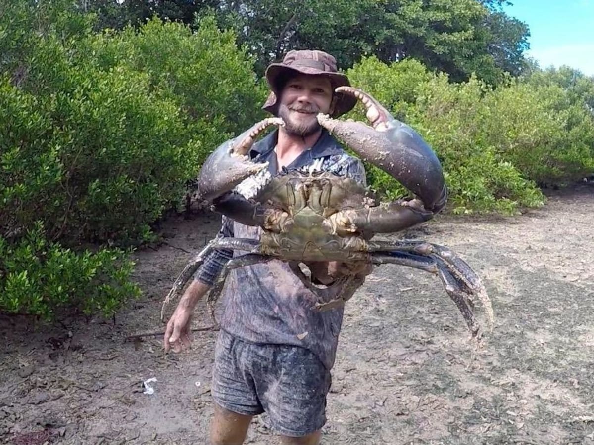 Man goes to the extreme to catch giant mud crab by hand - Men's Journal