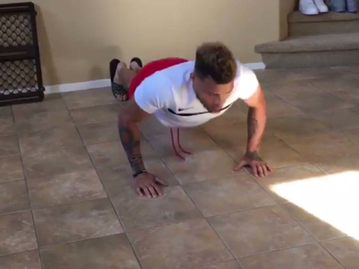 Player 432 Answers Questions While Doing Push-Ups