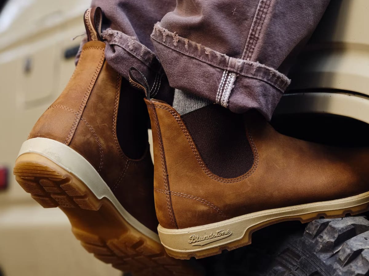 slip on leather boots