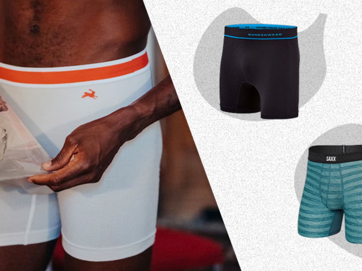 Long Leg Anti Chafing Briefs Underwear Sweatproof Men Stretch Ice Silk  Sport Yoga Undershorts