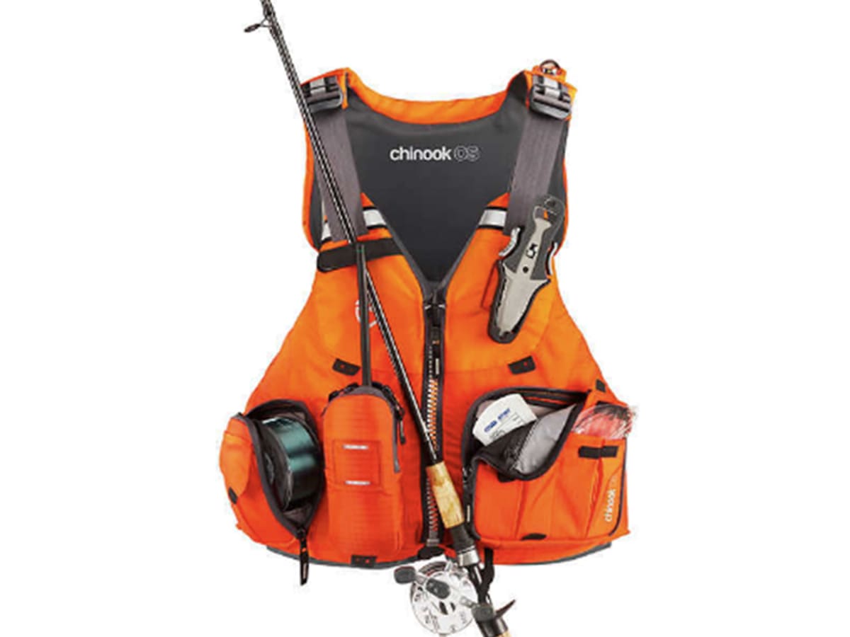 Kayak Fish NRS Chinook OS New Utility on a Classic PFD Men s