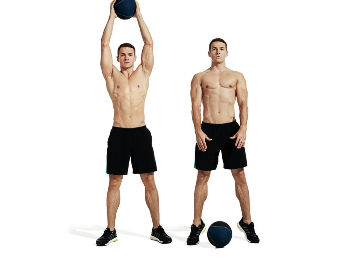 Medicine ball top bicep workout
