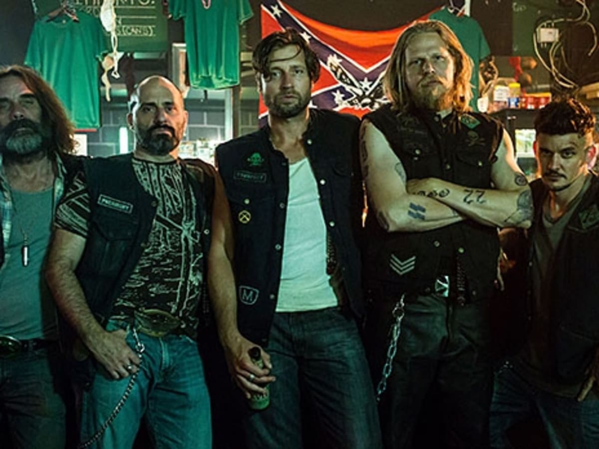 Guy wearing sons sales of anarchy vest