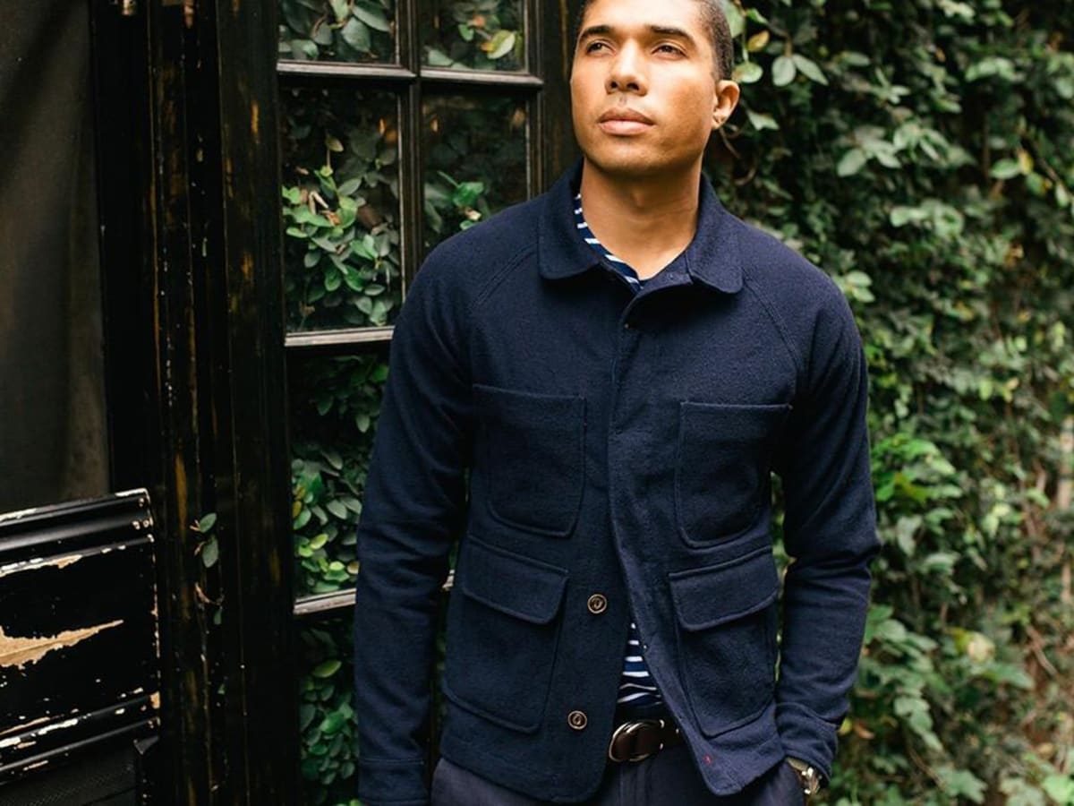 Indigo wool sale chore jacket