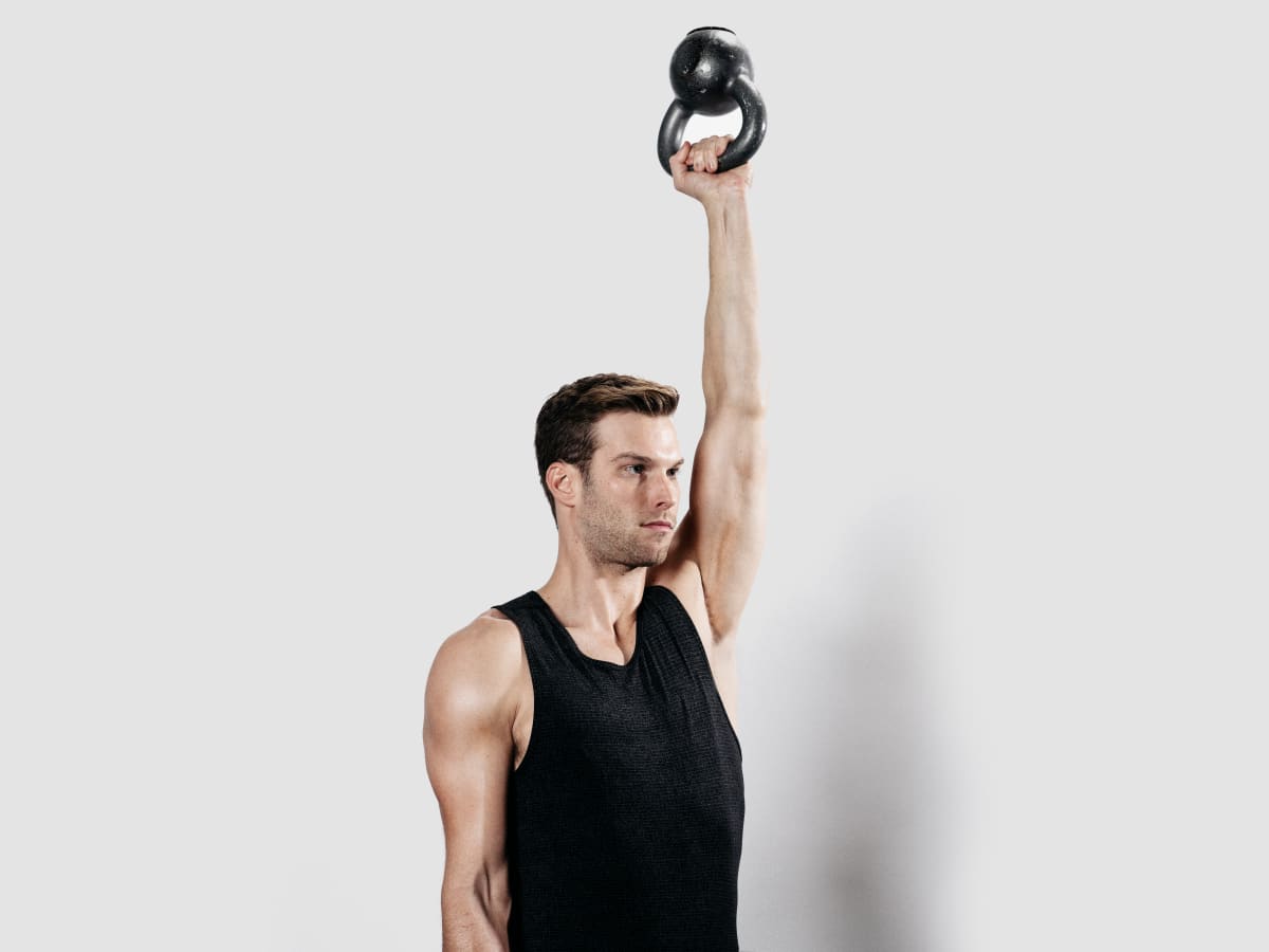 Push press online with kettlebell
