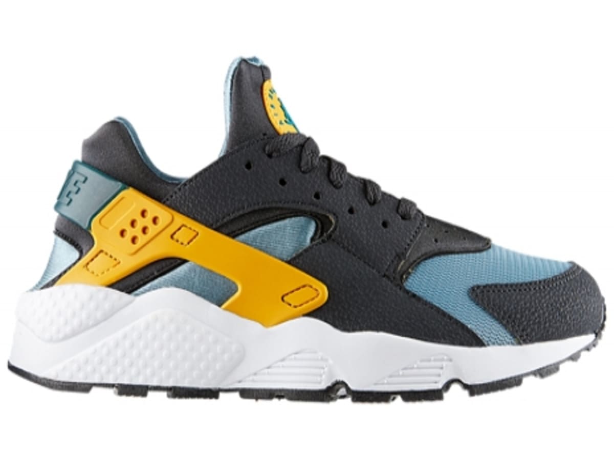 Yellow and grey huaraches sales