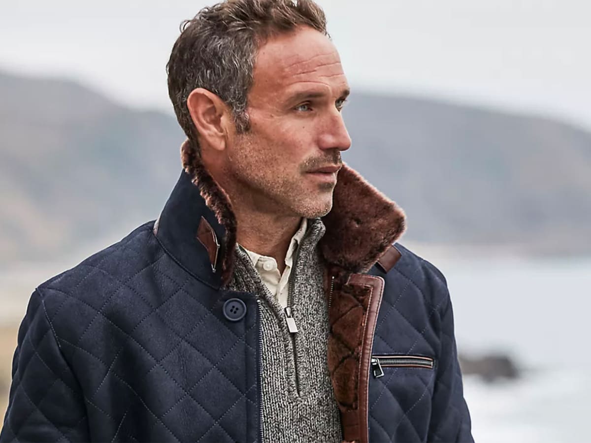 Hayes quilted spanish shearling sheepskin car coat on sale