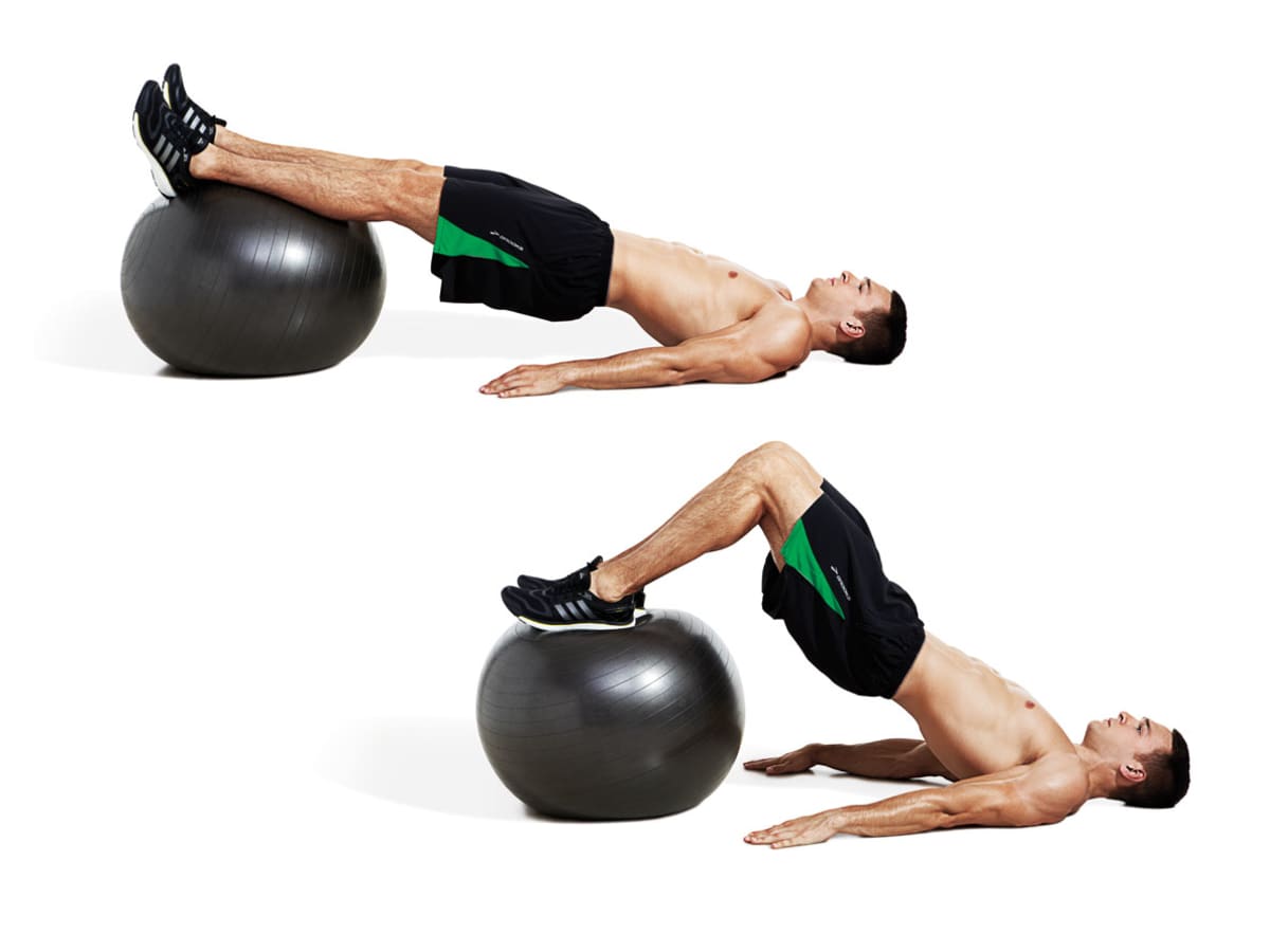 Swiss ball best sale leg curl