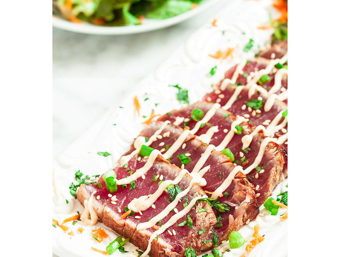 Marinated seared 2025 ahi tuna