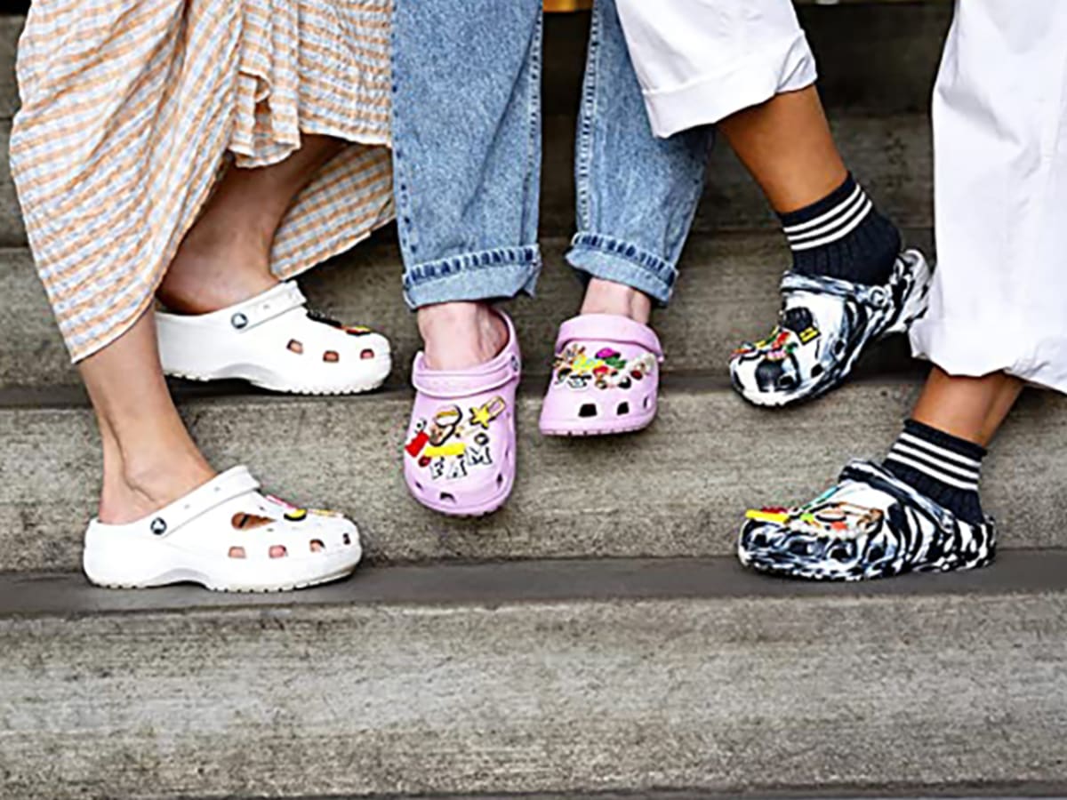 Funky feet crocs sale