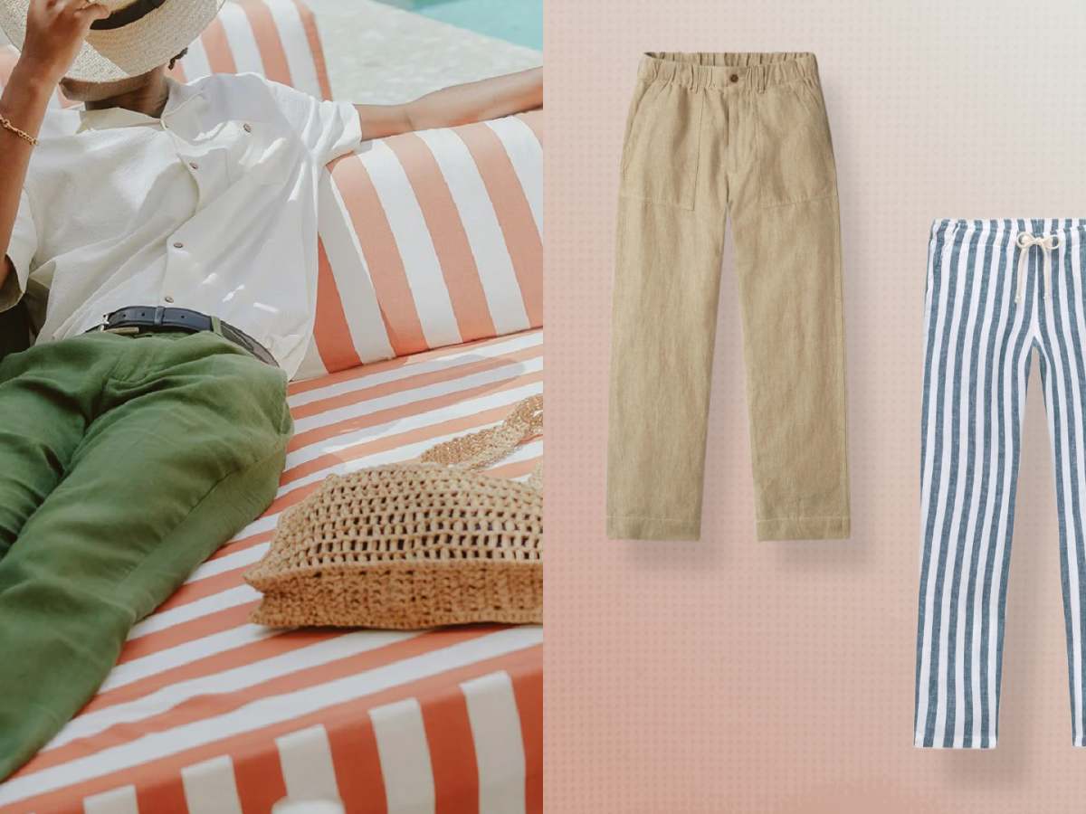 Best mens linen trousers deals