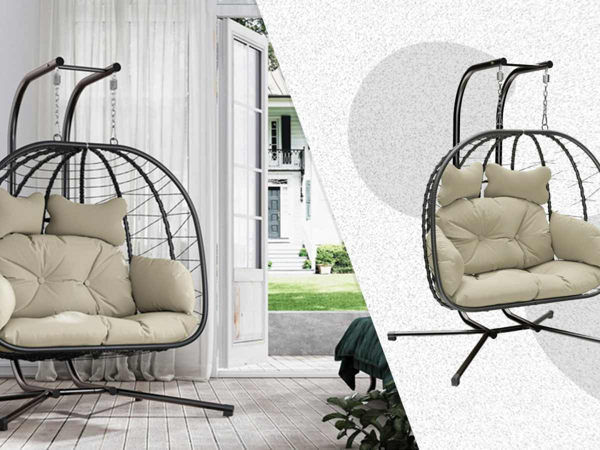 The Bifanuo Double Wicker Swing Egg Chair Is 45 Off Men s Journal