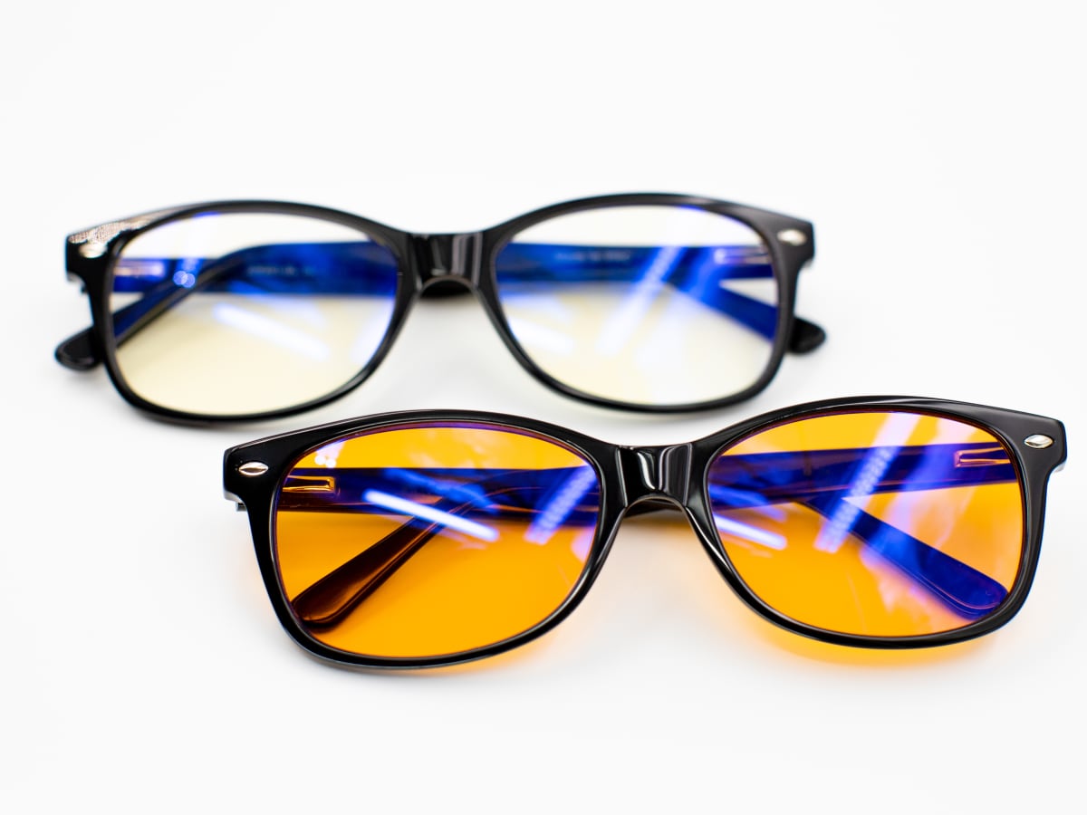 Yellow glasses block blue light top