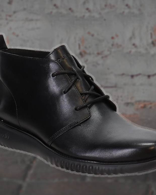The Cole Haan 2.Zerogrand Chukka Boot, seen here in black, is on sale right now at Amazon