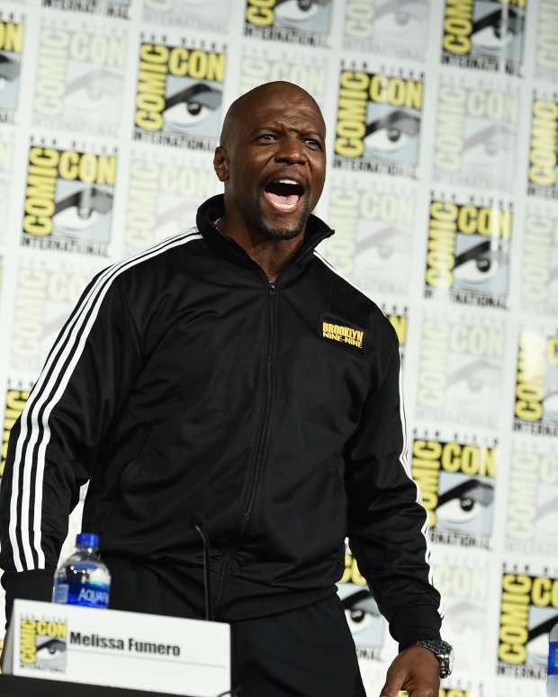 COMIC-CON INTERNATIONAL: SAN DIEGO 2019 -- "NBC at Comic-Con" -- Pictured: Terry Crews at the 'Brooklyn Nine-Nine' Panel at the Hilton Bayfront, San Diego, Calif. on July 20, 2019 -- (Photo by: Jordan Strauss/NBCU Photo Bank/NBCUniversal via Getty Images via Getty Images)