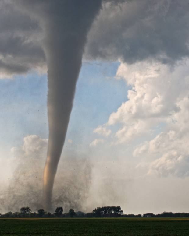 Tornado in field.