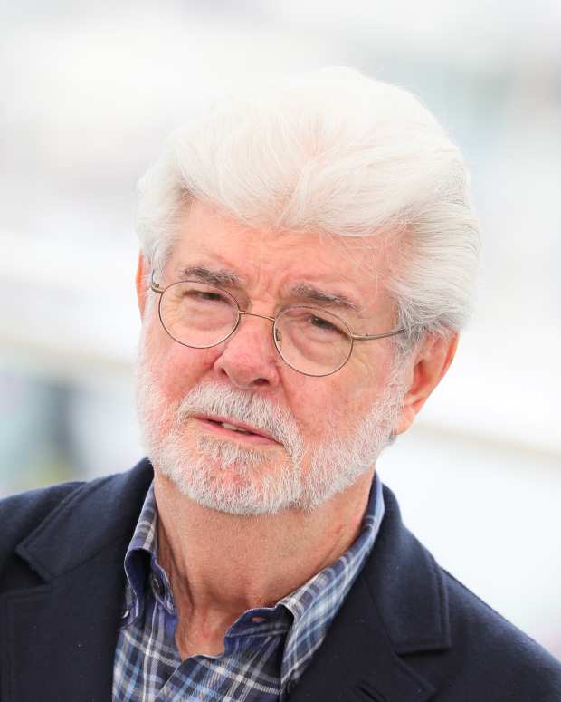 CANNES, FRANCE - MAY 24: George Lucas attends a photocall as he is awarded the Palme D'Or D'Honneur at the 77th annual Cannes Film Festival at Palais des Festivals on May 24, 2024 in Cannes, France. (Photo by JB Lacroix/FilmMagic)