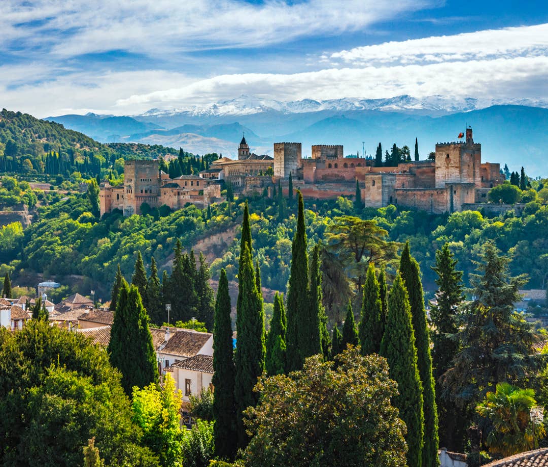 The Alhamabra at Granada, Spain.