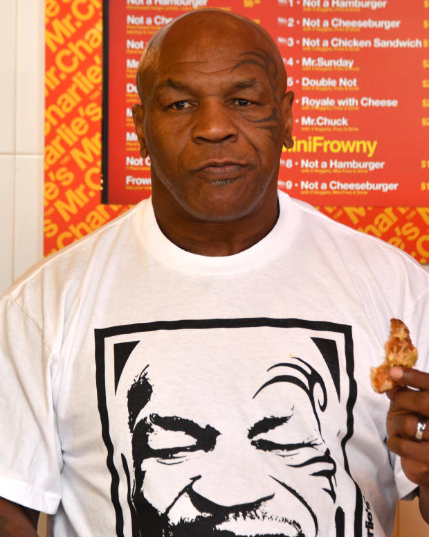 Mike Tyson is seen on February 14, 2025 in Los Angeles, California.
