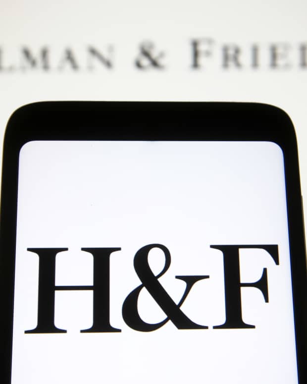 UKRAINE - 2021/11/20: In this photo illustration, Hellman & Friedman LLC (H&F) logo seen on a smartphone screen. (Photo Illustration by Pavlo Gonchar/SOPA Images/LightRocket via Getty Images)
