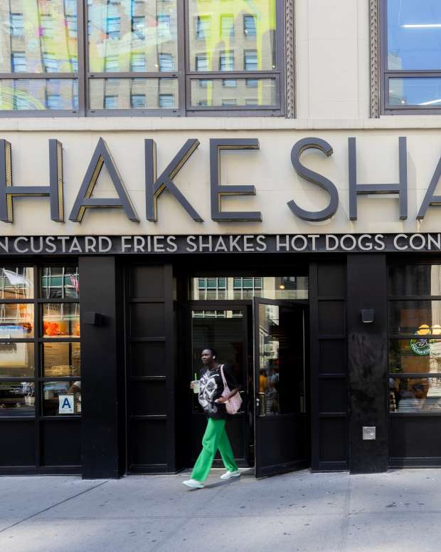 A Shake Shack restaurant in New York, US, on Tuesday, July 30, 2024. Shake Shack Inc. is scheduled to release earnings figures on August 1. Photographer: Jeenah Moon/Bloomberg via Getty Images