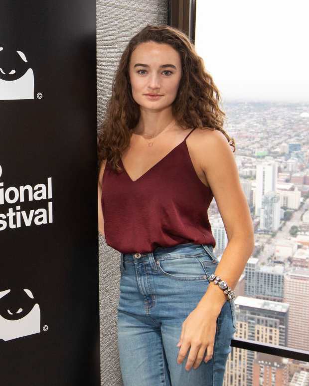 CHICAGO, ILLINOIS - OCTOBER 14: Actor Kelley Mack of "Broadcast Signal Intrusion" during the 57th Chicago International Film Festival on the 94th floor at 360 Chicago on October 14, 2021 in Chicago, Illinois. (Photo by Barry Brecheisen/Getty Images)