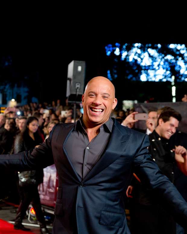 LONDON, ENGLAND - OCTOBER 19:   Vin Diesel attends the UK Premiere of 'The Last Witch Hunter' at Empire Leicester Square on October 19, 2015 in London, England. (Photo by Julian Parker/UK Press via Getty Images)