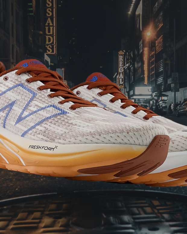 The New Balance Fresh Foam x Balos Running Shoes, pictured here, is on sale now at Joe’s New Balance Outlet.