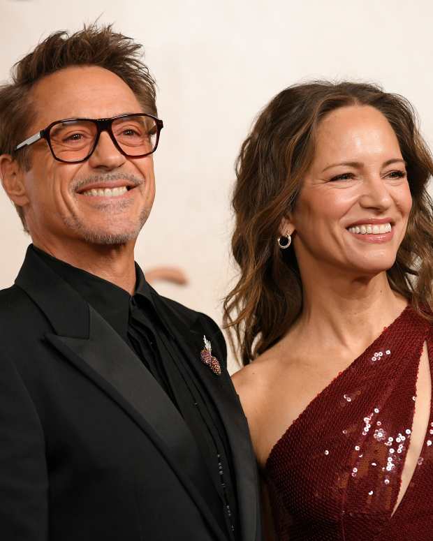 HOLLYWOOD, CALIFORNIA - MARCH 02: (L-R) Robert Downey Jr. and Susan Downey attend the 97th Annual Oscars at Dolby Theatre on March 02, 2025 in Hollywood, California. (Photo by Chelsea Guglielmino/FilmMagic)