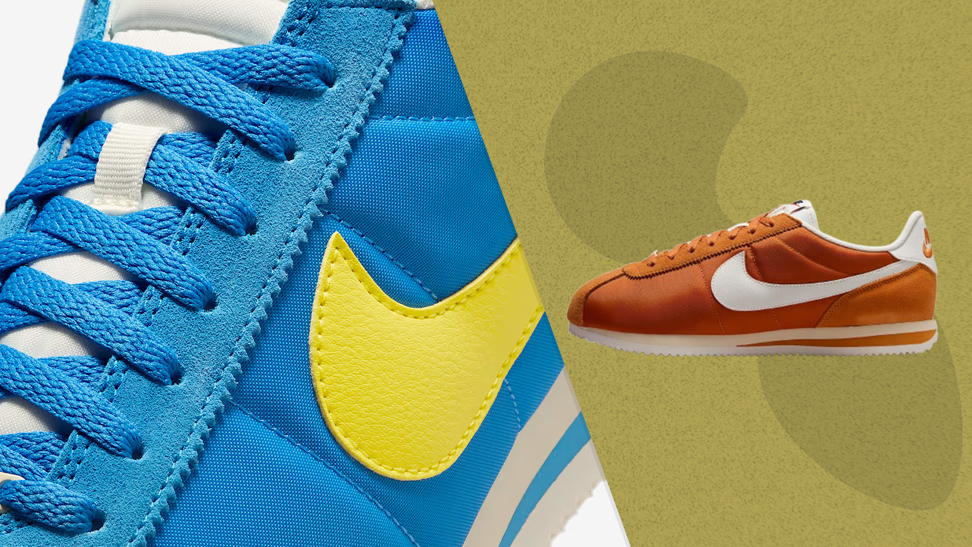 nike cortez blue orange