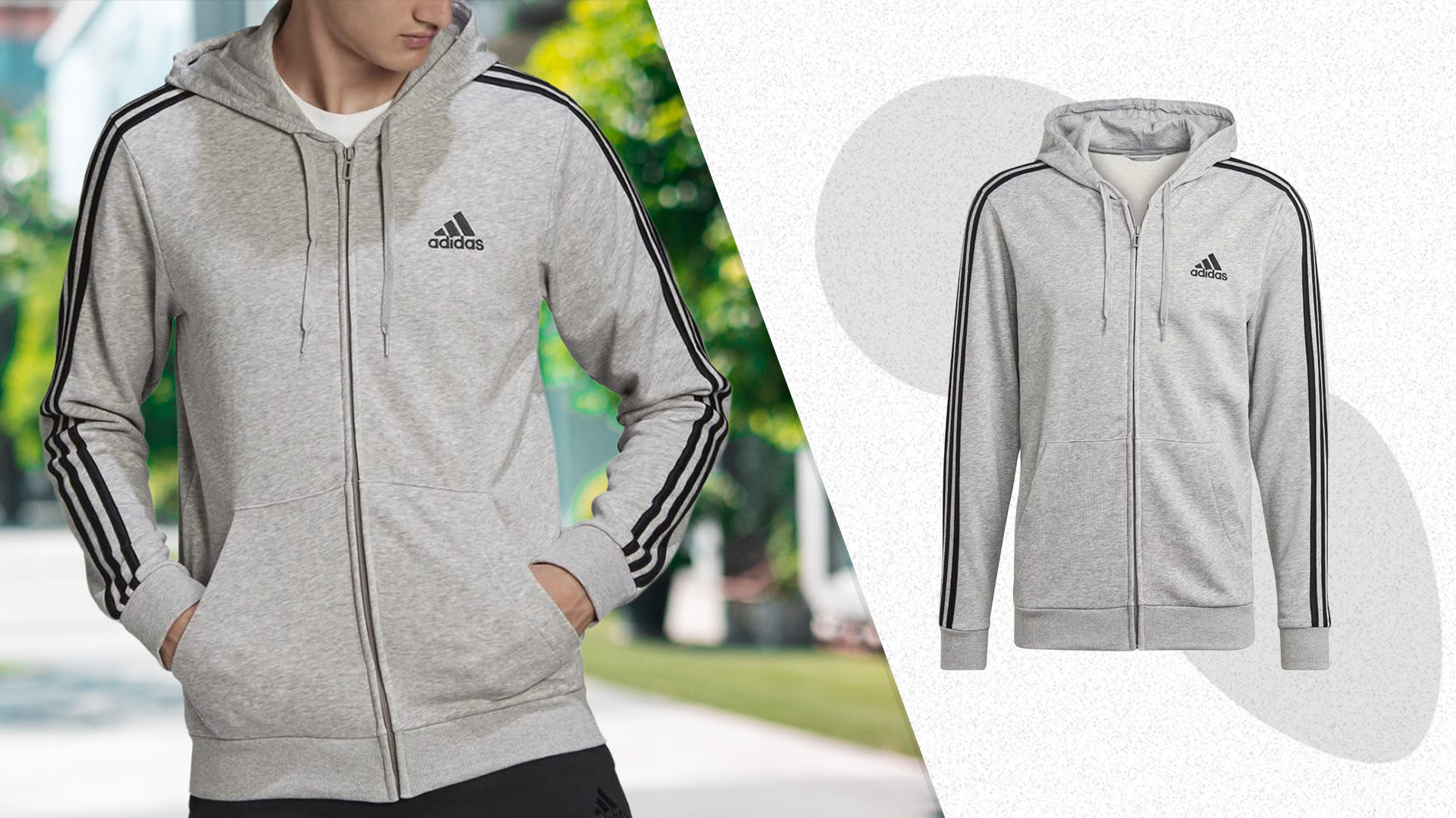 Adidas' Iconic 3-Stripes Zip Hoodie Is Just $28 Right Now