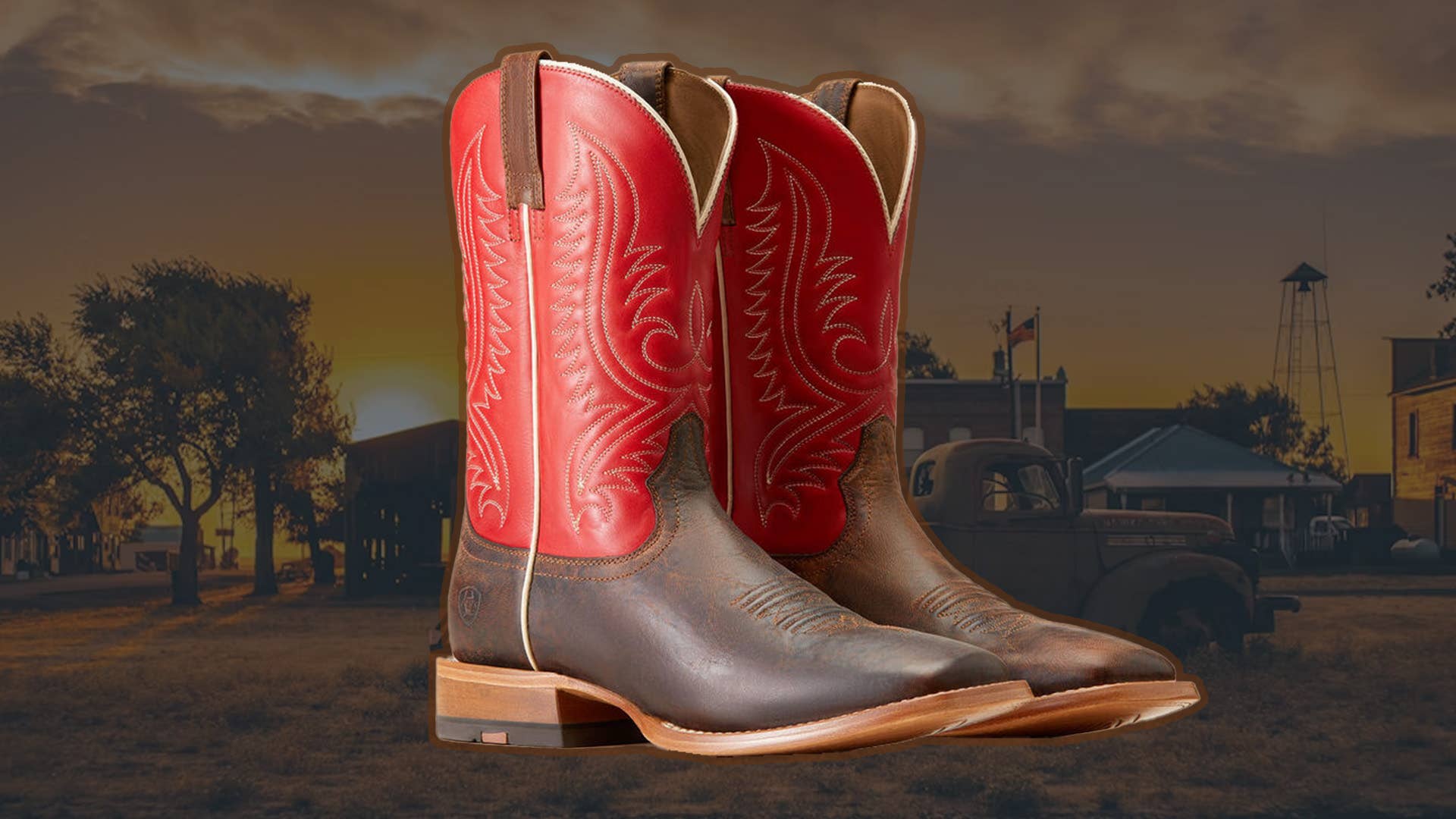 Ariat men’s red cowhand western boots Ariat Men main image 3
