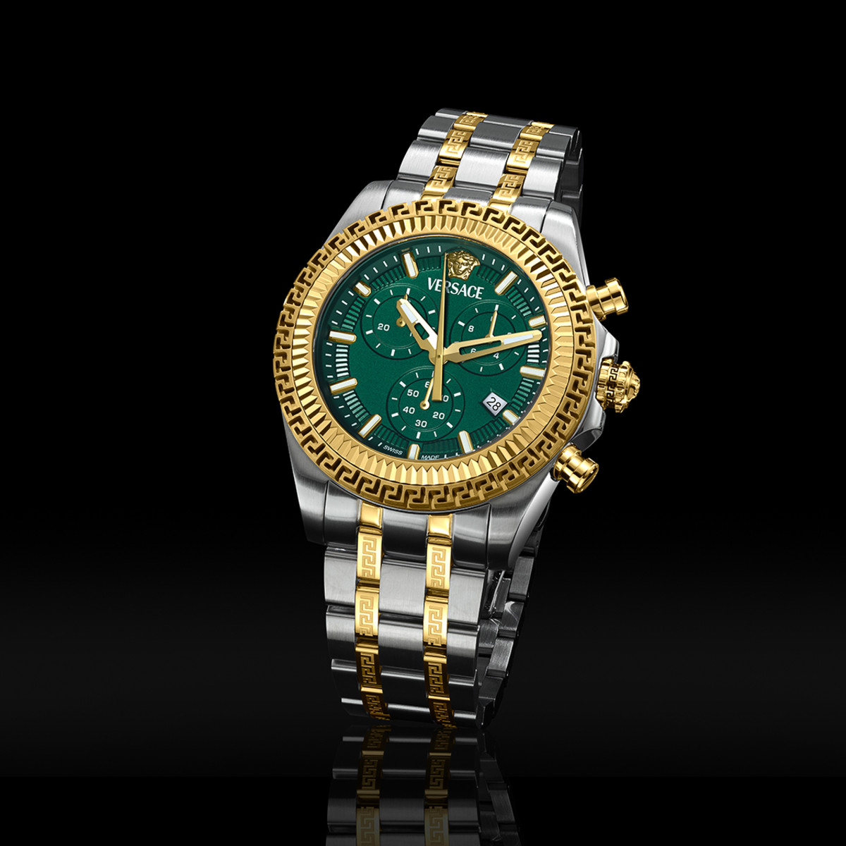 VERSACE アナログ時計 Amazon.com: Versace New Chrono Collection Luxury Mens Watch