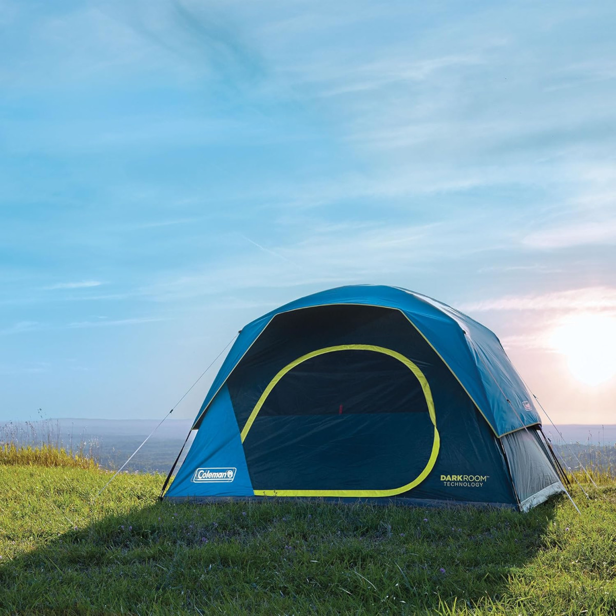Coleman 4-Person Skydome Dark Room テント Coleman Skydome 4-Person Screen Room Camping Tent with Dark