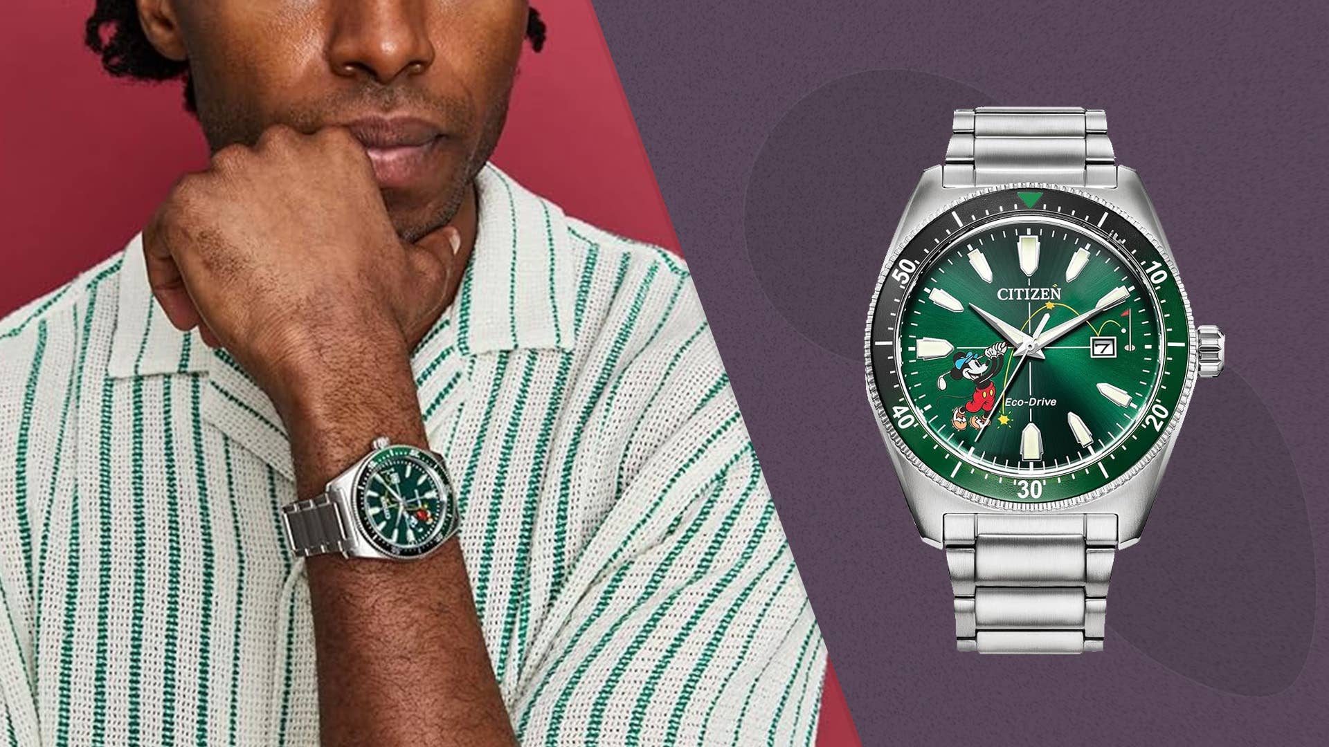 Citizen's Eco-Drive Mickey Golf Watch Is 50% Off Right Now - Men's
