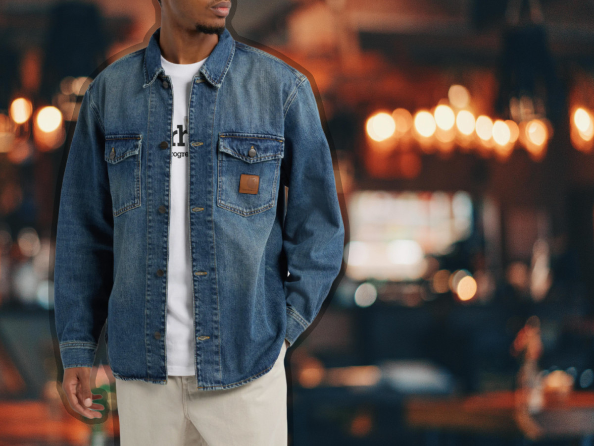 ジャケット・アウター Carhartt - LINCOLN JACKET Carhartt Lincoln Shirt Jacket - Blue Rinsed | Flatspot