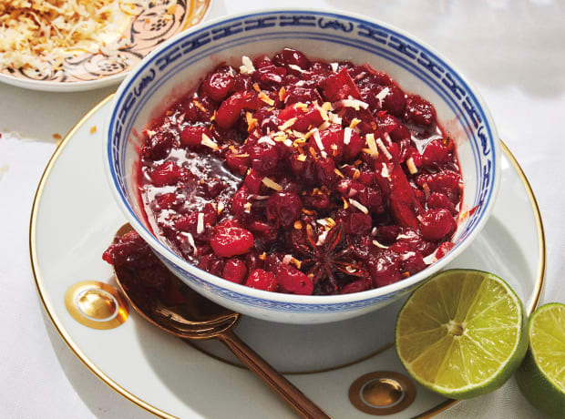 Non-Traditional Thanksgiving Recipes With International Flavor 10 roasted cranberries with cinnamon cardamom and jaggery cane sugar