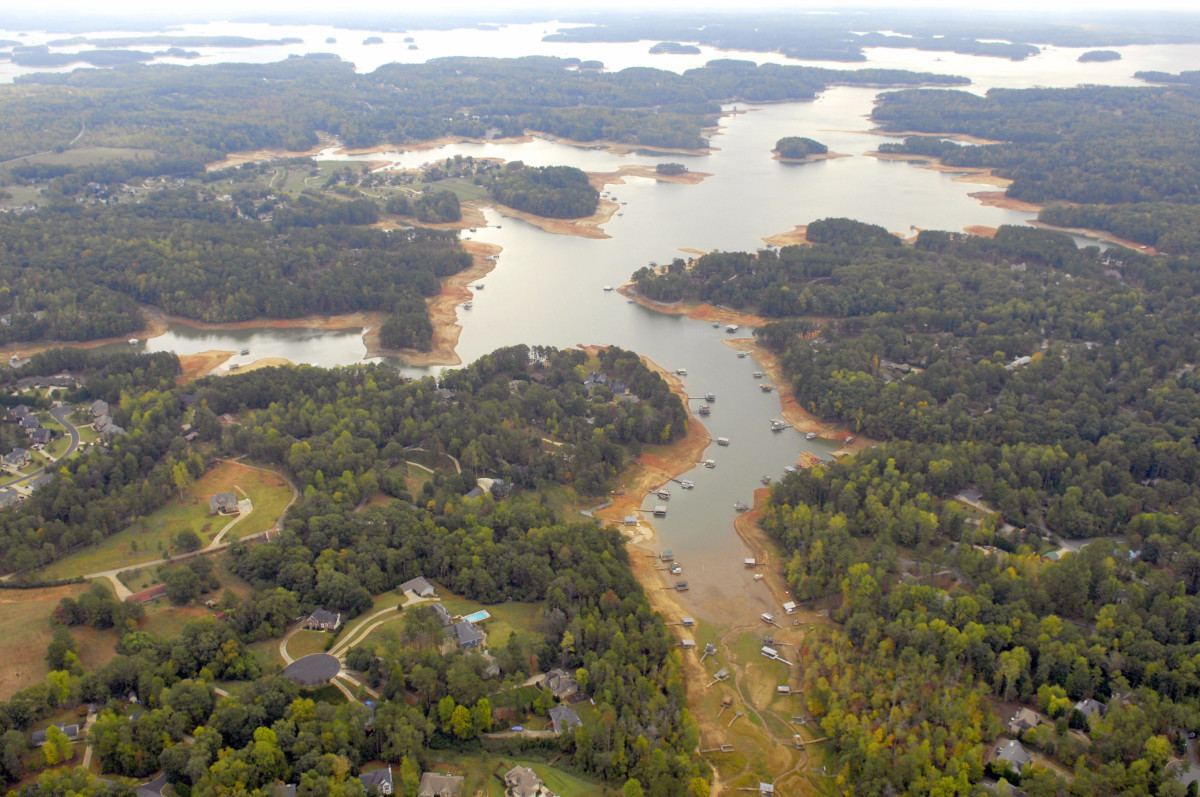 Aerial view of Lake Lanier