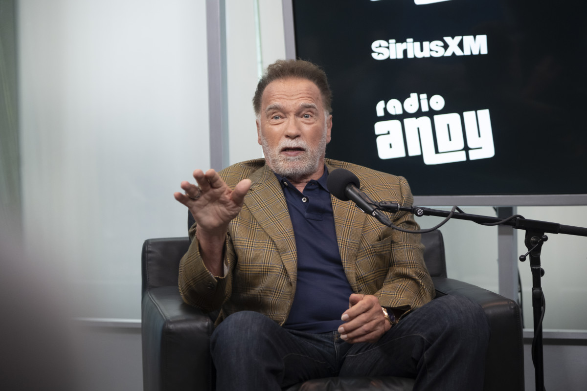 Arnold Schwarzenegger speaking at an event