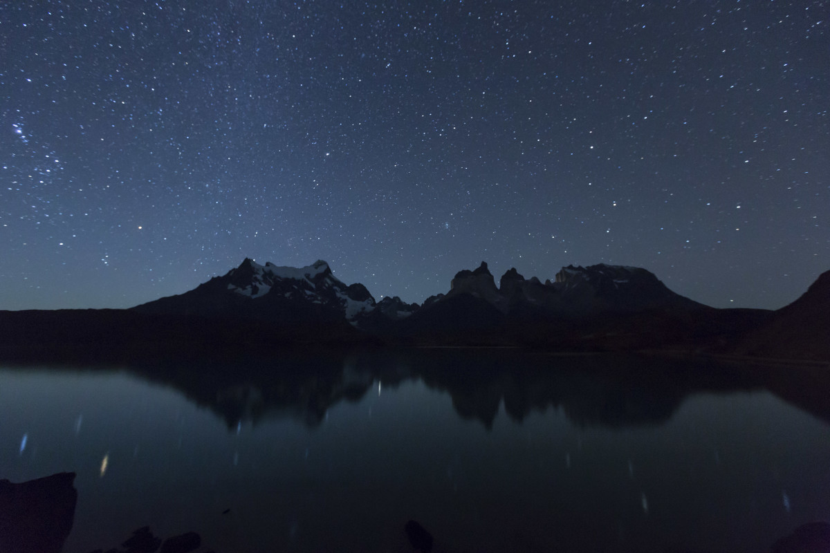 Stunning view of stars and night landscape
