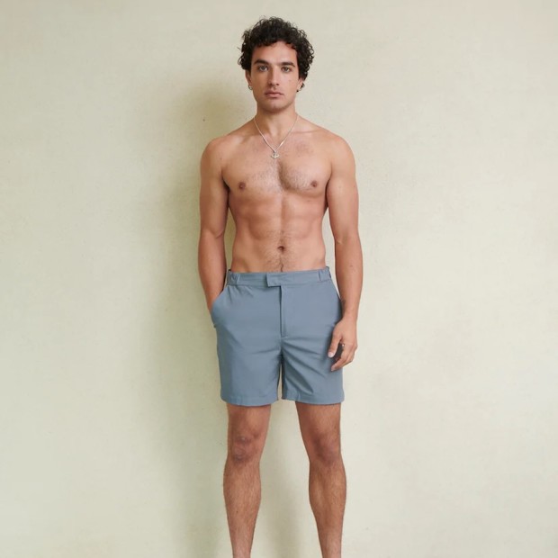 These Hybrid Swim Shorts Are Nice Enough to Wear Straight From Beach Days to Nights Out 9 lestrange mens swim short blue