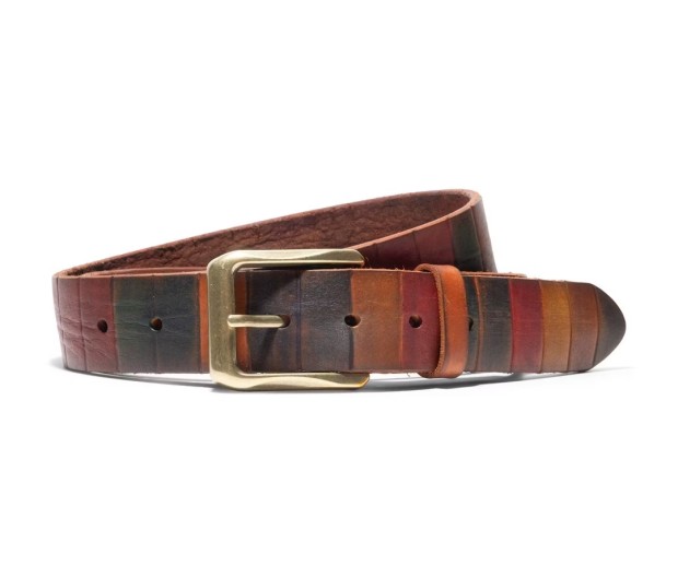 Buckle Up: The Best Men's Belts of 2023 63 willleathergoodshandpaintedcolorblockbelt2023