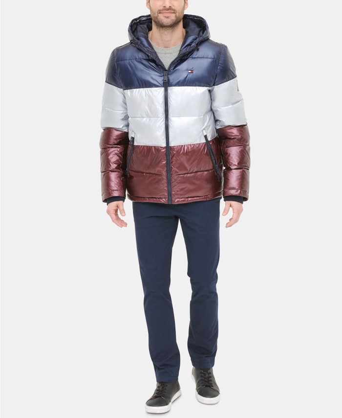 Tommy Hilfiger Pearlized Performance Hooded Puffer Coat Men's Journal