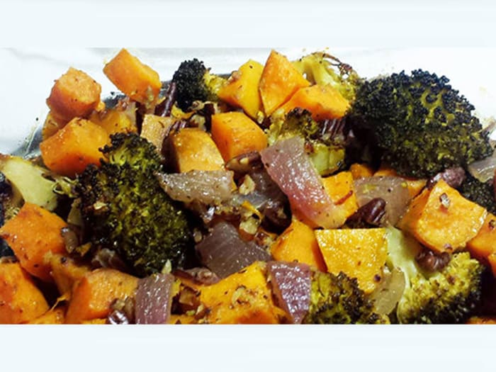 Recipe How to Make a Chicken, Broccoli, and Sweet Potato Bake Men's
