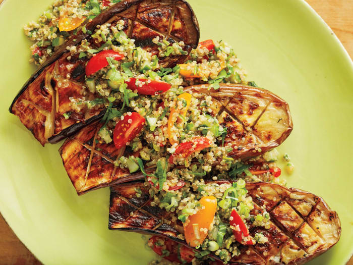 Recipe How to Make Bobby Flay's Grilled Eggplant with LemonHoney
