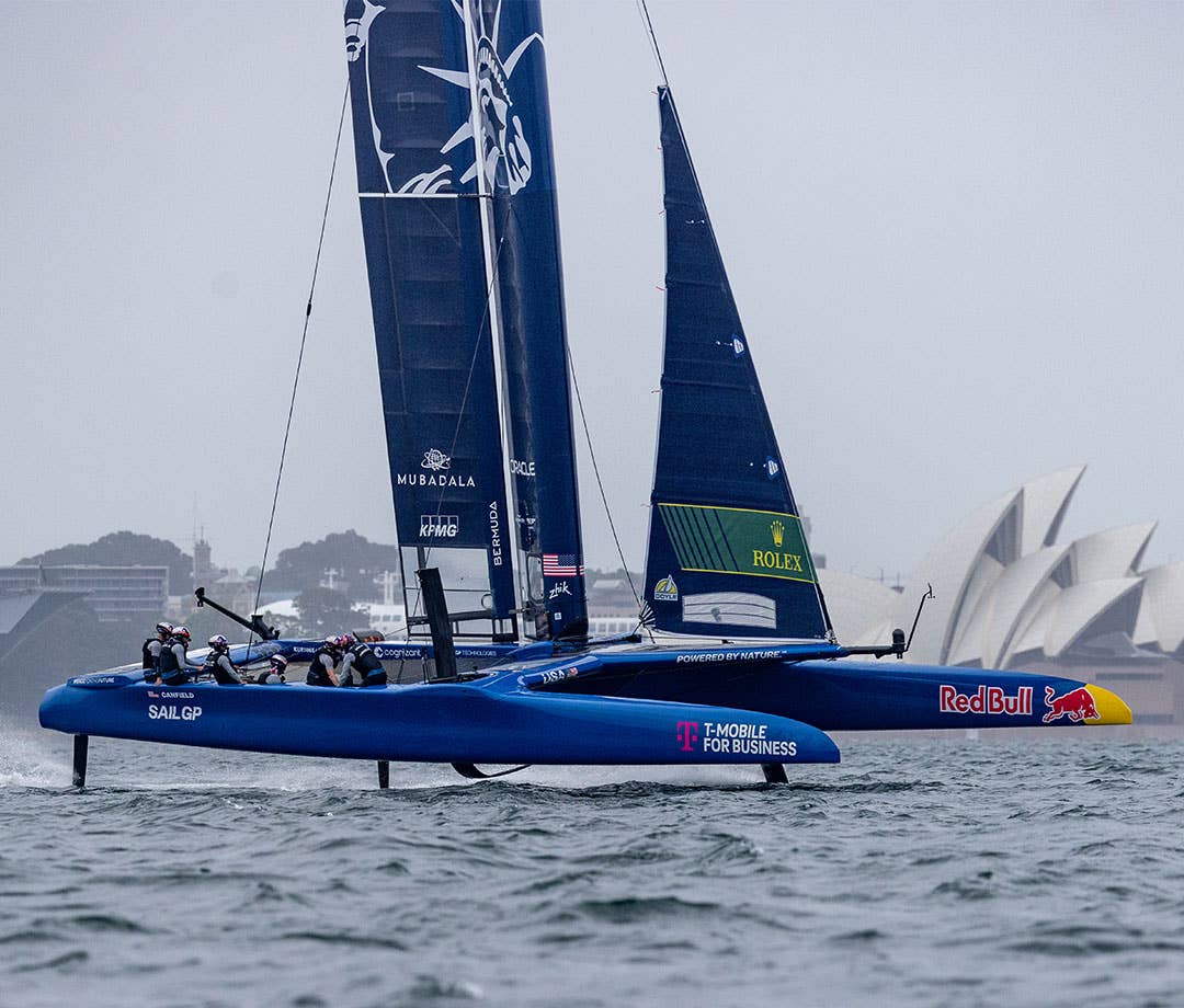 SailGP U.S. crew races in Sydney, Australia.