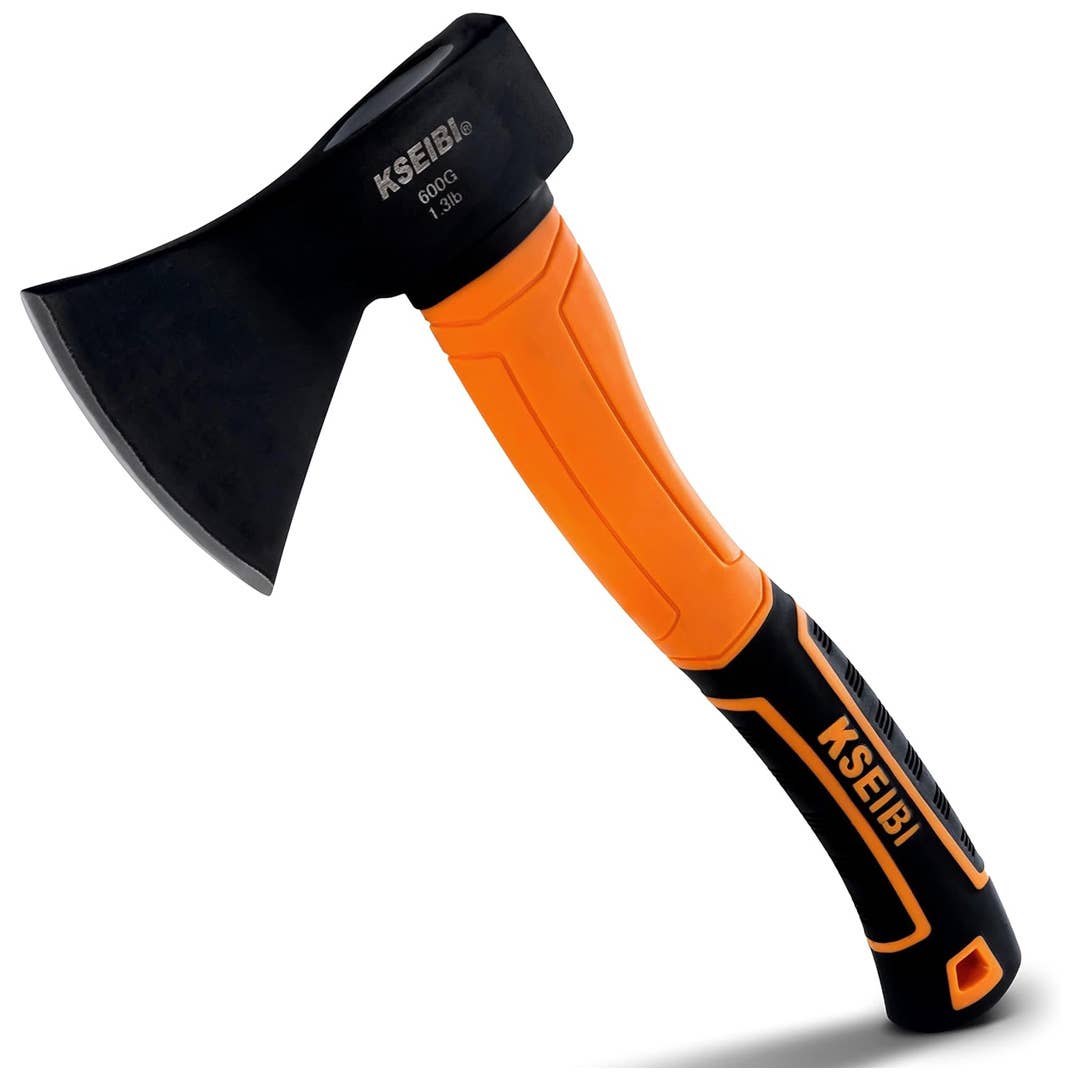 The Kesibi Wood Ax in Modern Orange is on sale right now at Amazon