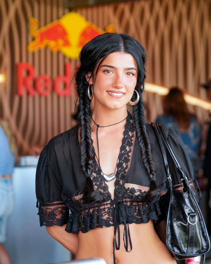 Charli D'Amelio Turns Heads in SeeThrough Top at Coachella(00)